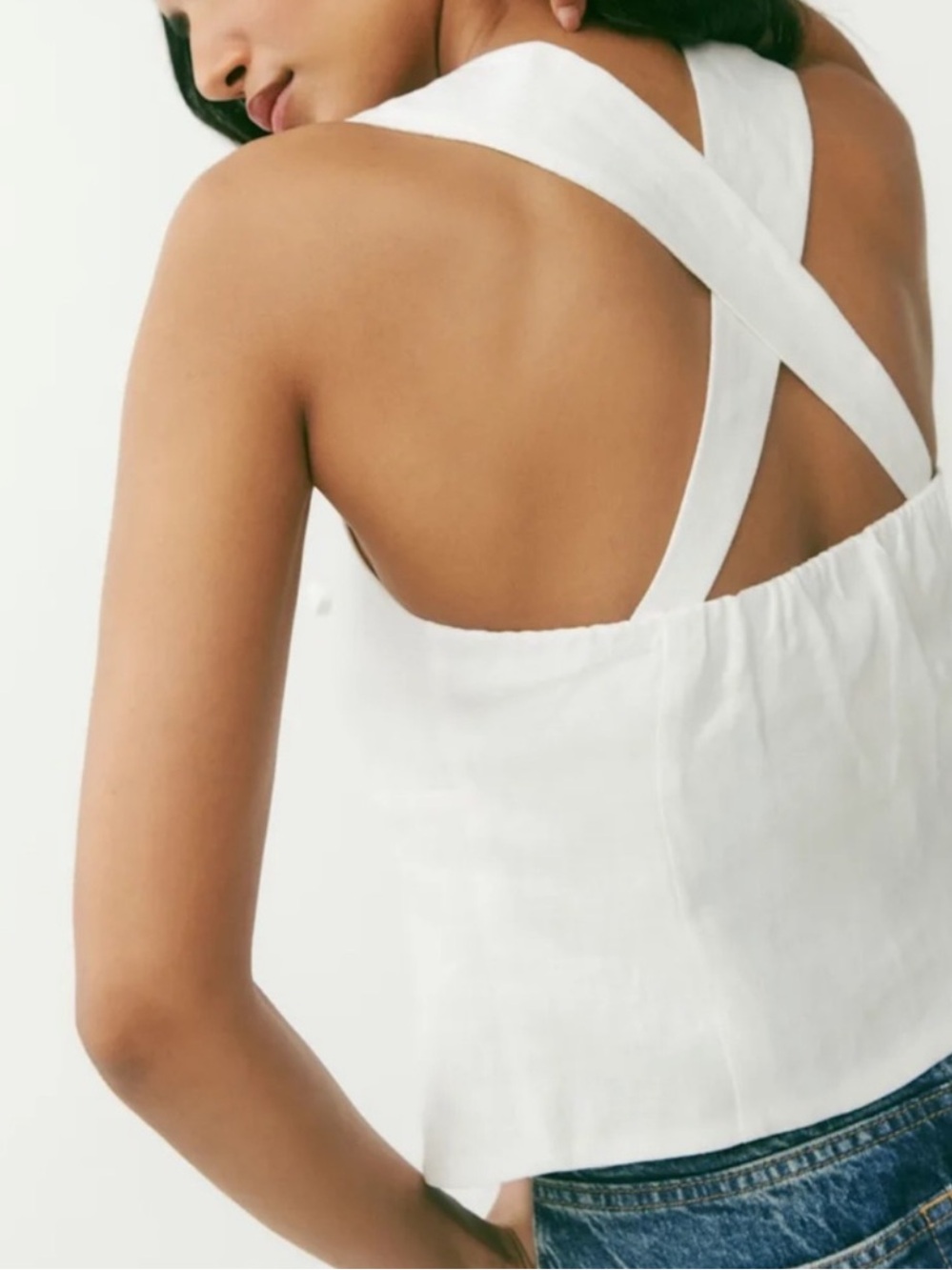 Reformation - Azalea Women’s Linen Top / Blouse - Picture 2 of 3